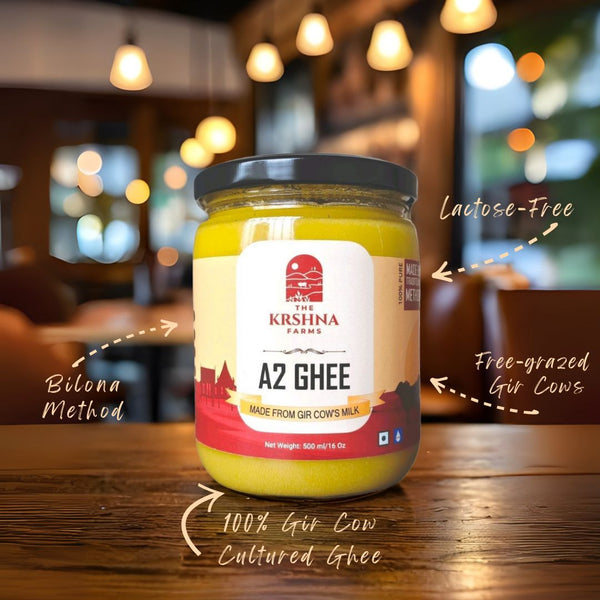 A2 Cow Cultured Ghee, Desi Gir Cow (500 ML)