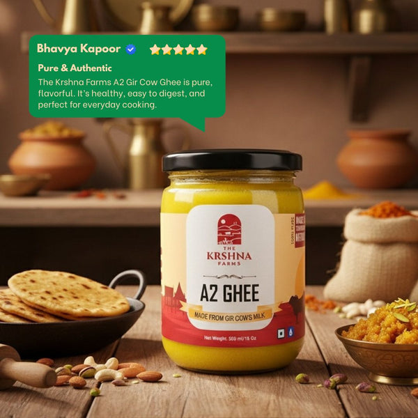 A2 Cow Cultured Ghee, Desi Gir Cow (500 ML)