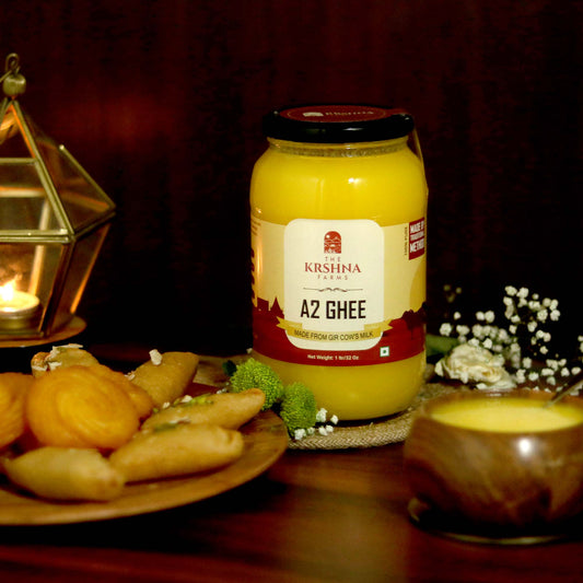 A2 Cow Cultured Ghee, Desi Gir Cow (1 Litre)